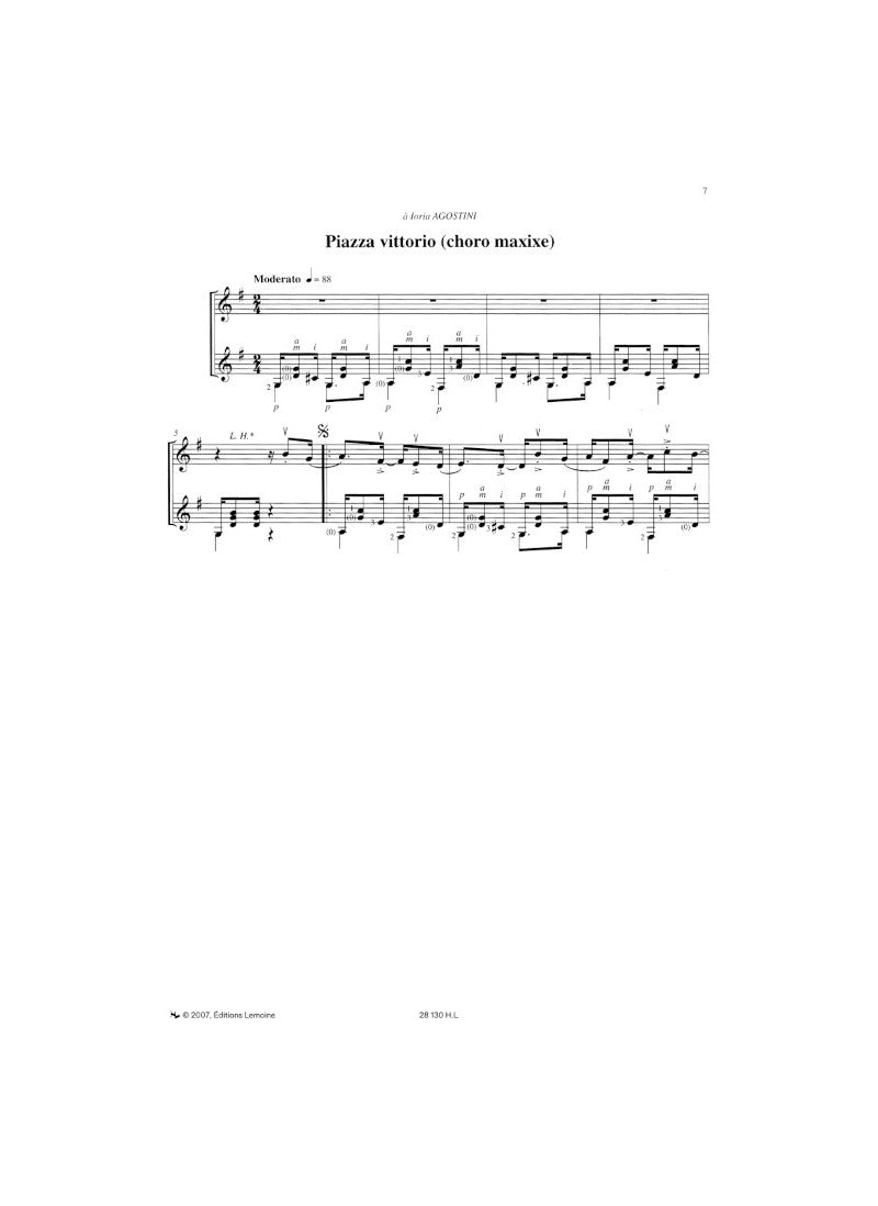 Machado: Musiques populaires brésiliennes (arr. for violin & guitar)