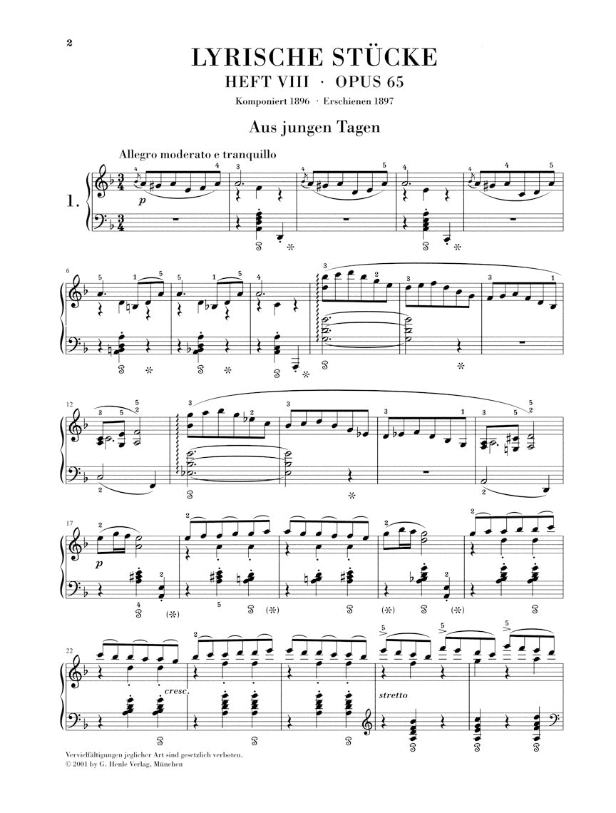 Grieg: Lyric Pieces, Op. 65 (Volume 8)