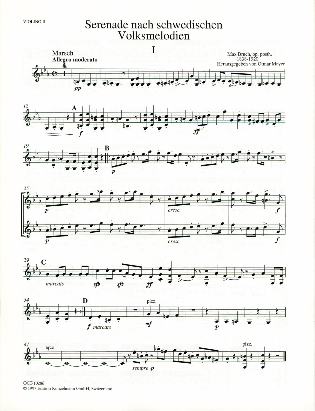 Bruch: Serenade after Swedish Melodies, Op. posth.