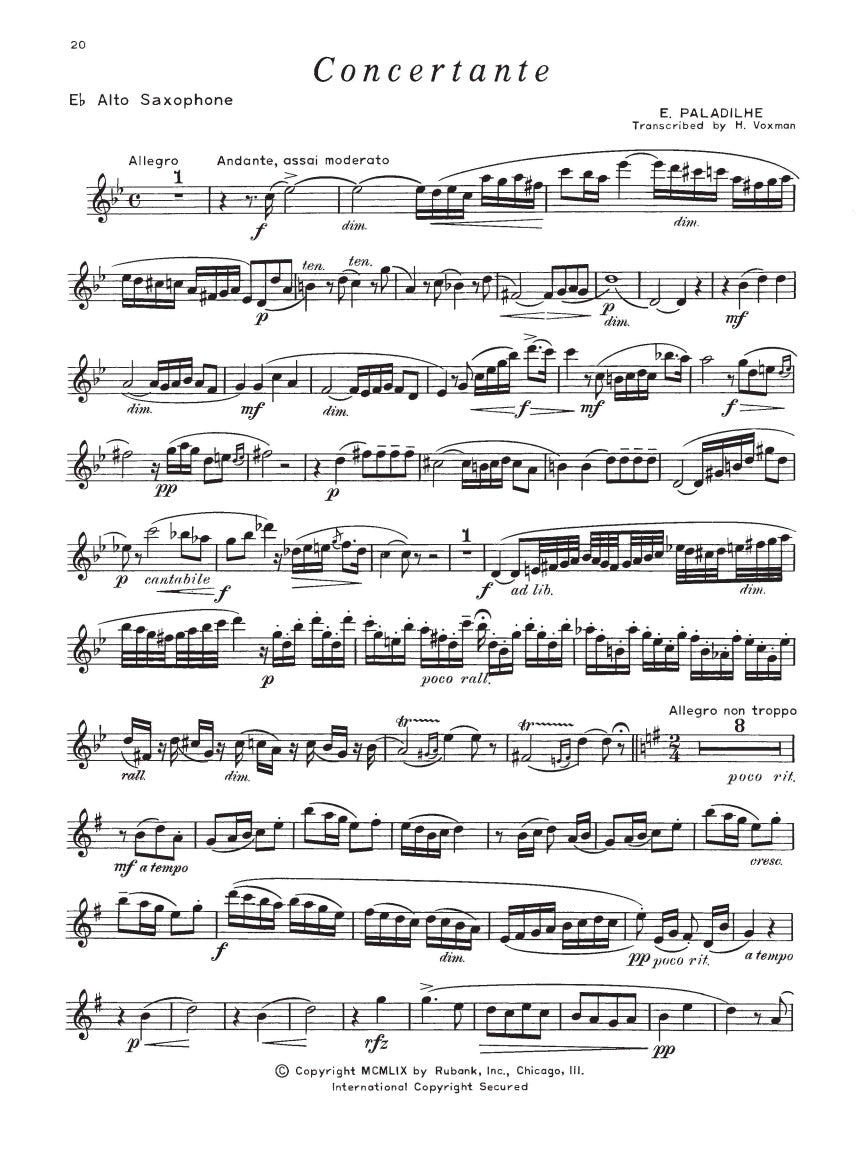 Concert and Contest Collection - Alto Saxophone