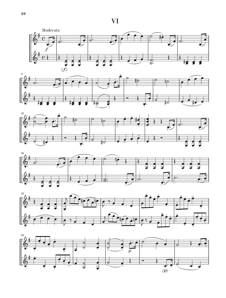 Pleyel: 6 Little Duets for 2 Violins, Op. 8