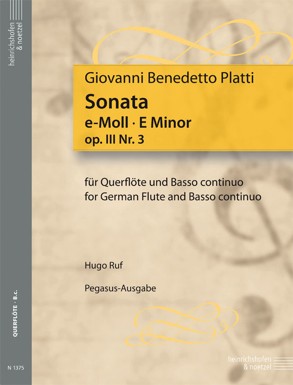 Platti: Flute Sonata in E Minor, Op. 3, No. 3