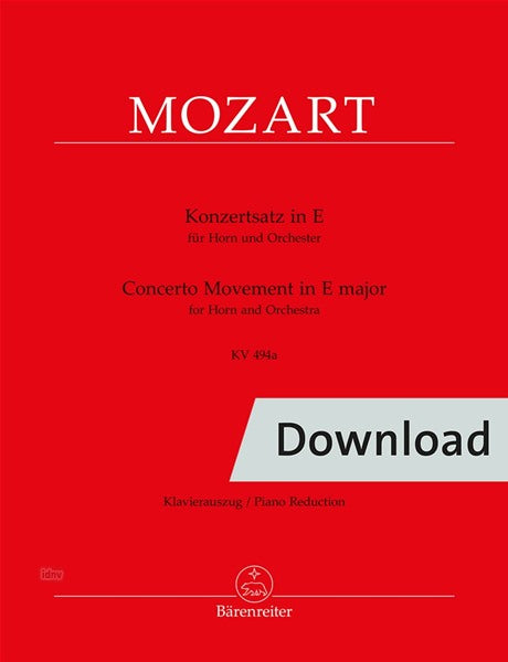 Mozart: Horn Concerto Movement in E Major, K. 494a