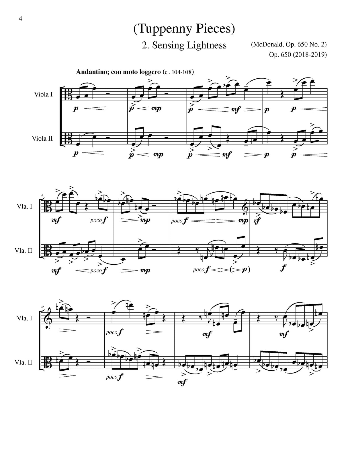 McDonald: Tuppenny Pieces, Op. 650