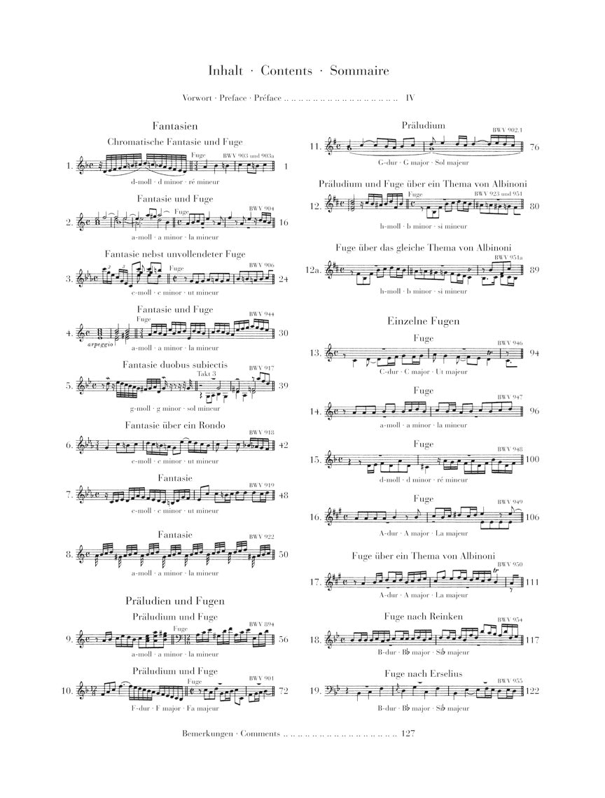 Bach: Fantasies, Preludes and Fugues