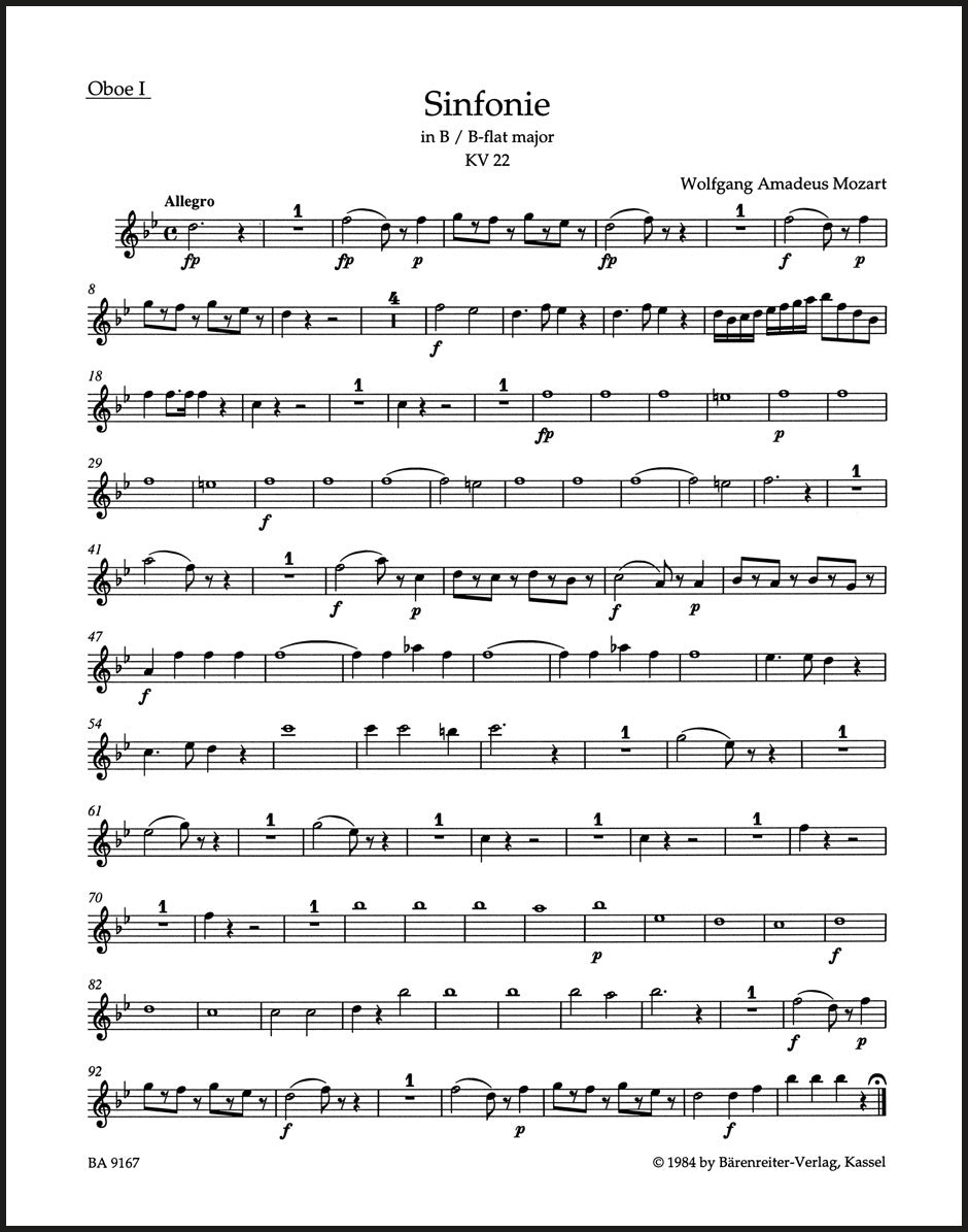 Mozart: Symphony No. 5 in B-flat Major, K. 22