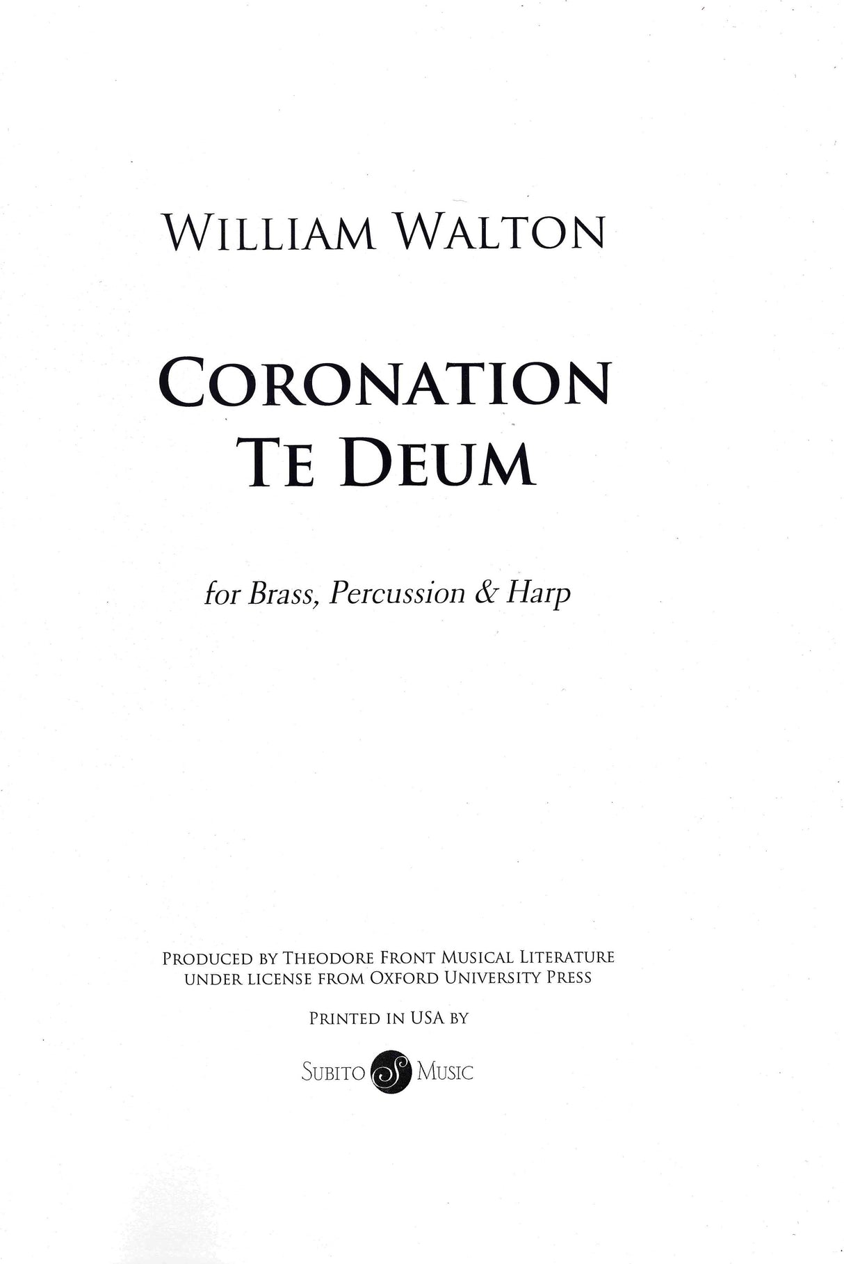 Walton: Coronation Te Deum