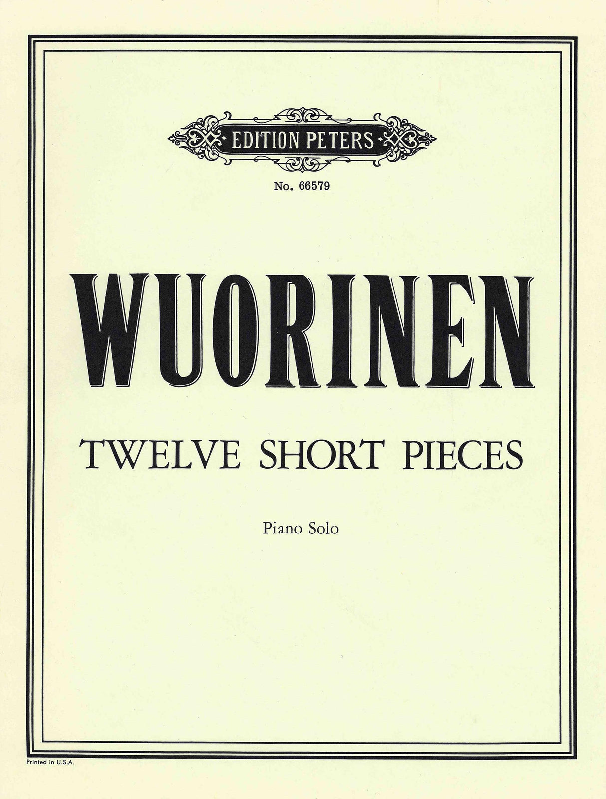 Wuorinen: 12 Short Pieces