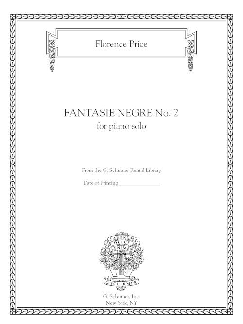 Price: Fantasie nègre No. 2 in G Minor