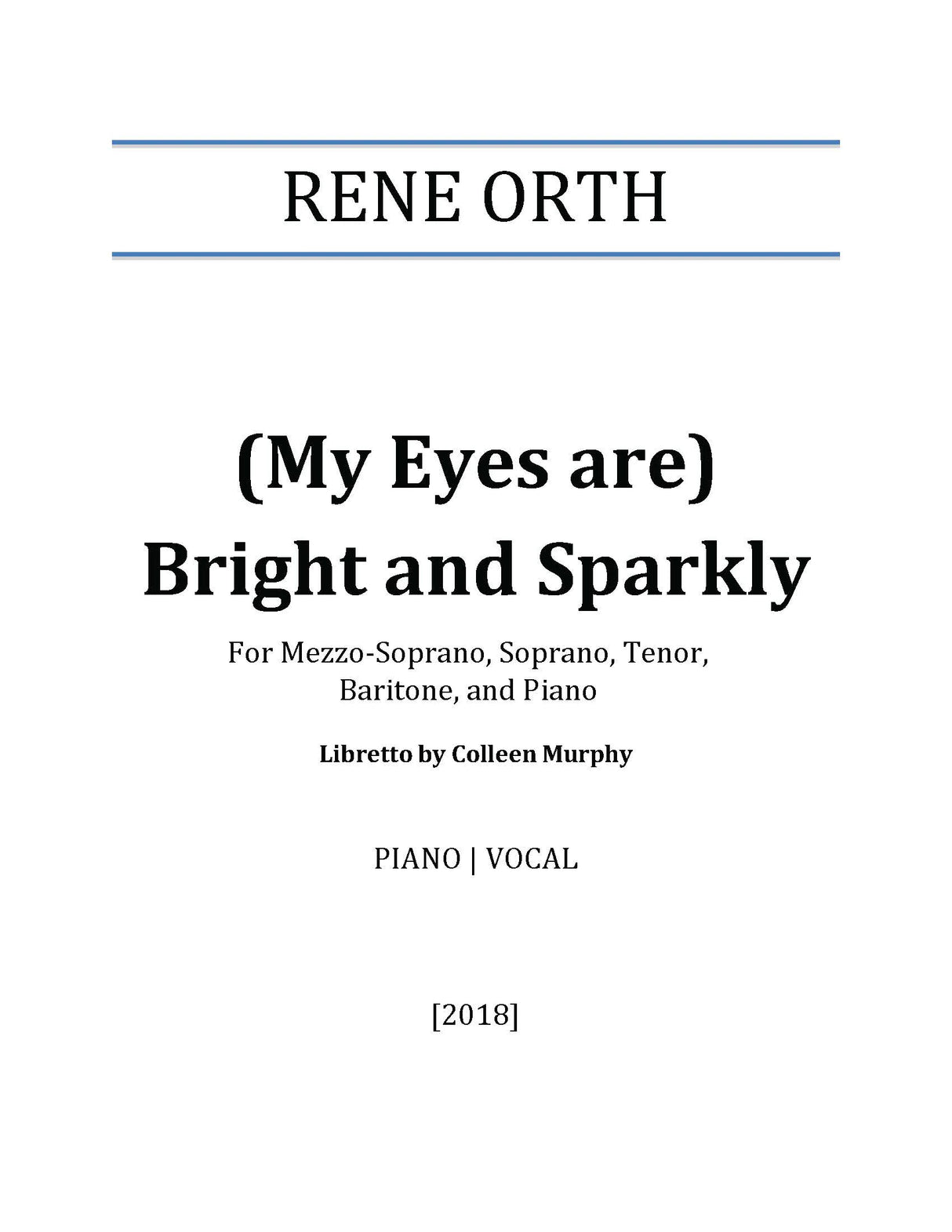 Orth: (My Eyes Are) Bright and Sparkly