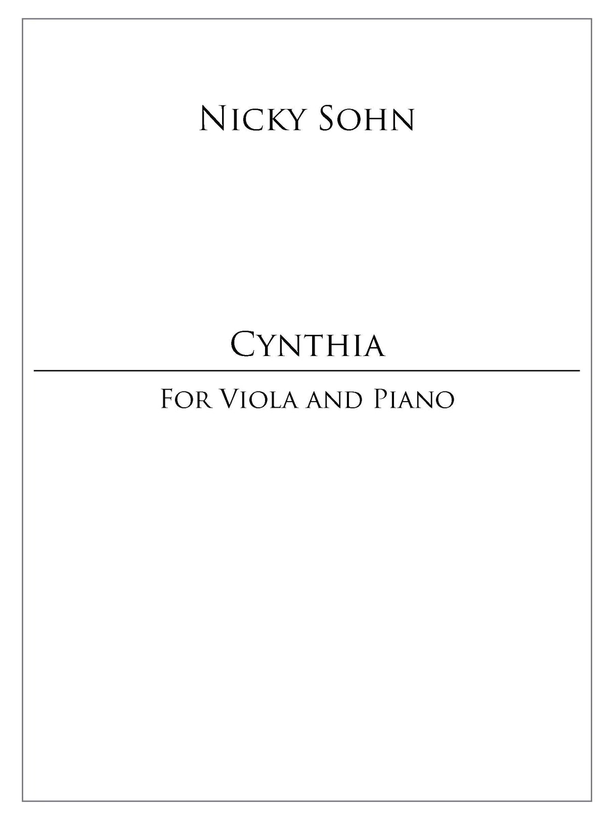 Sohn: Cynthia