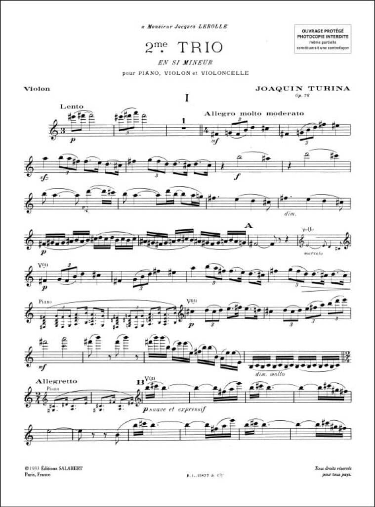 Turina: Piano Trio No. 2, Op. 76