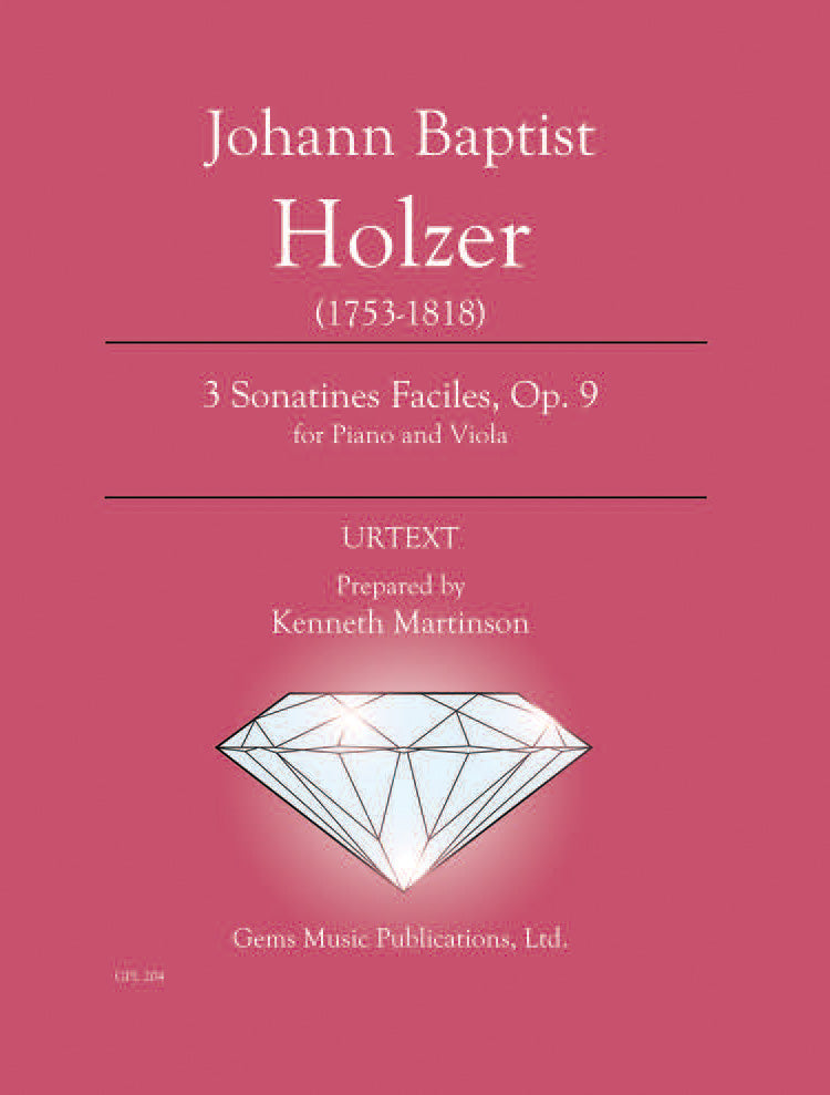 Holzer: 3 Sonatines Faciles, Op. 9 (Version for Viola and Piano)