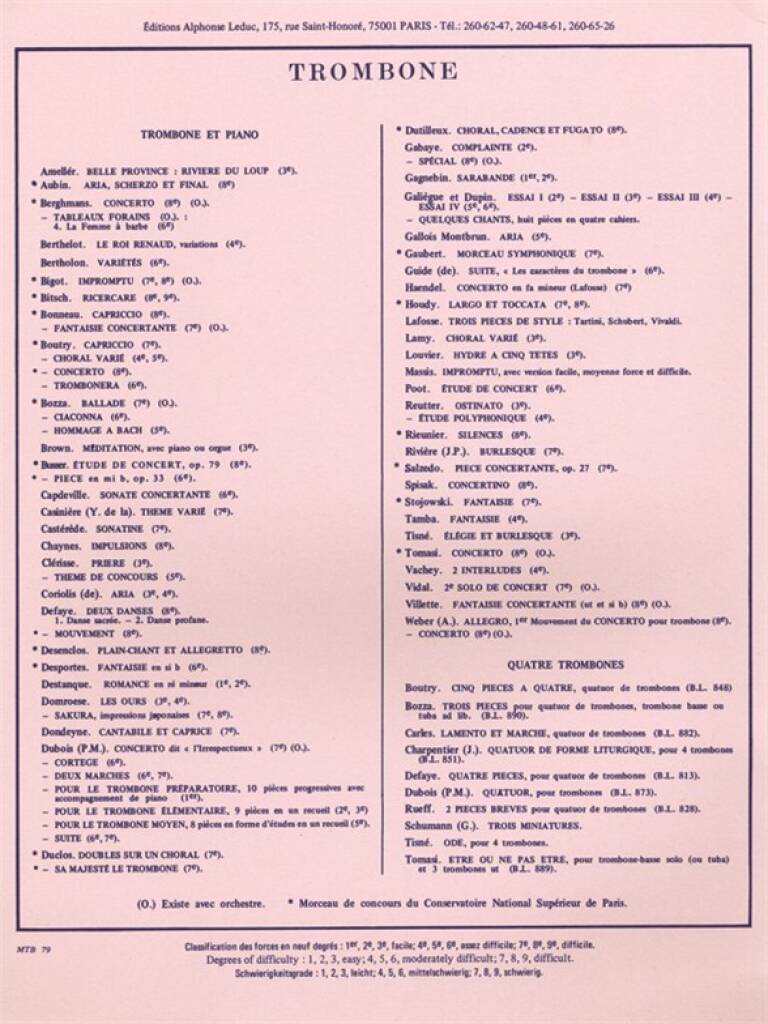 Denisov: Choral Varié for Trombone & Piano