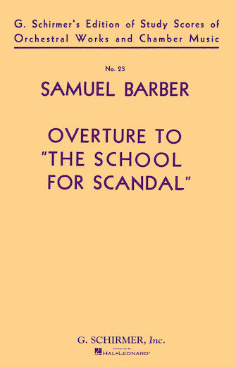 Barber: Overture to The School for Scandal, Op. 5