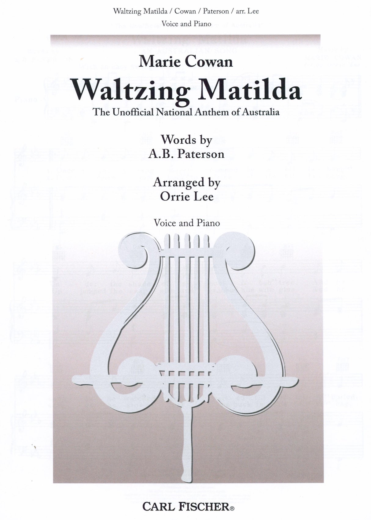 Cowan: Waltzing Matilda (arr. for voice & piano)