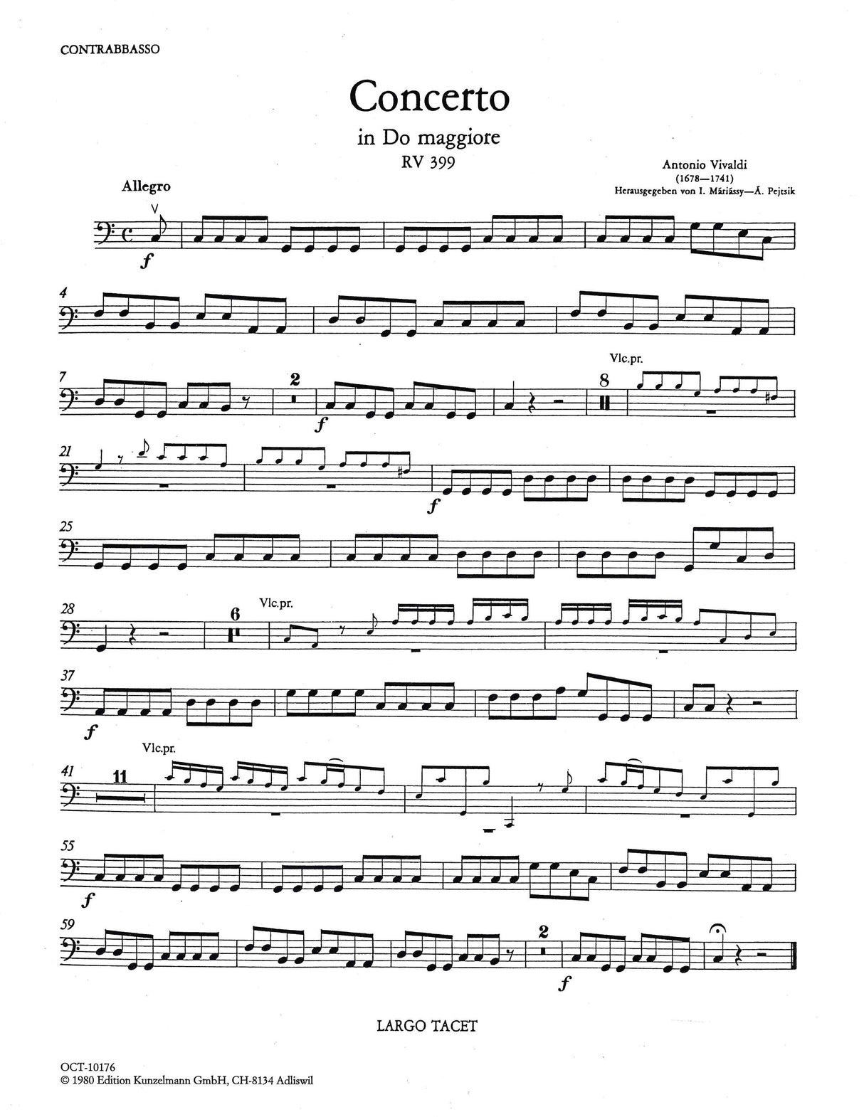 Vivaldi: Cello Concerto in C Major, RV 399