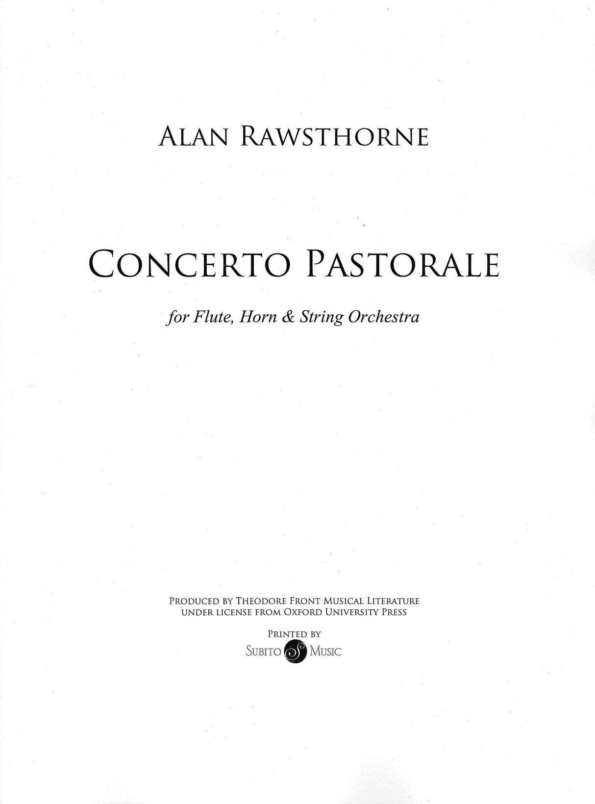 Rawsthorne: Concertante Pastorale