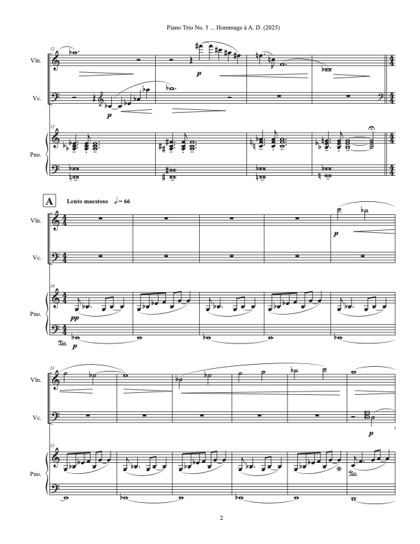 T.O. Lee: Piano Trio No. 5