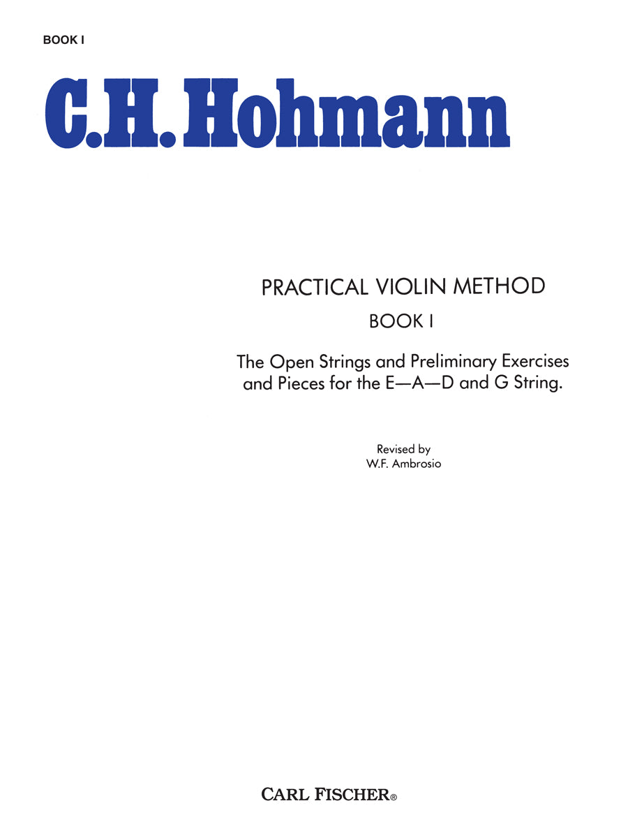 Hohmann: Practical Violin Method - Book 1