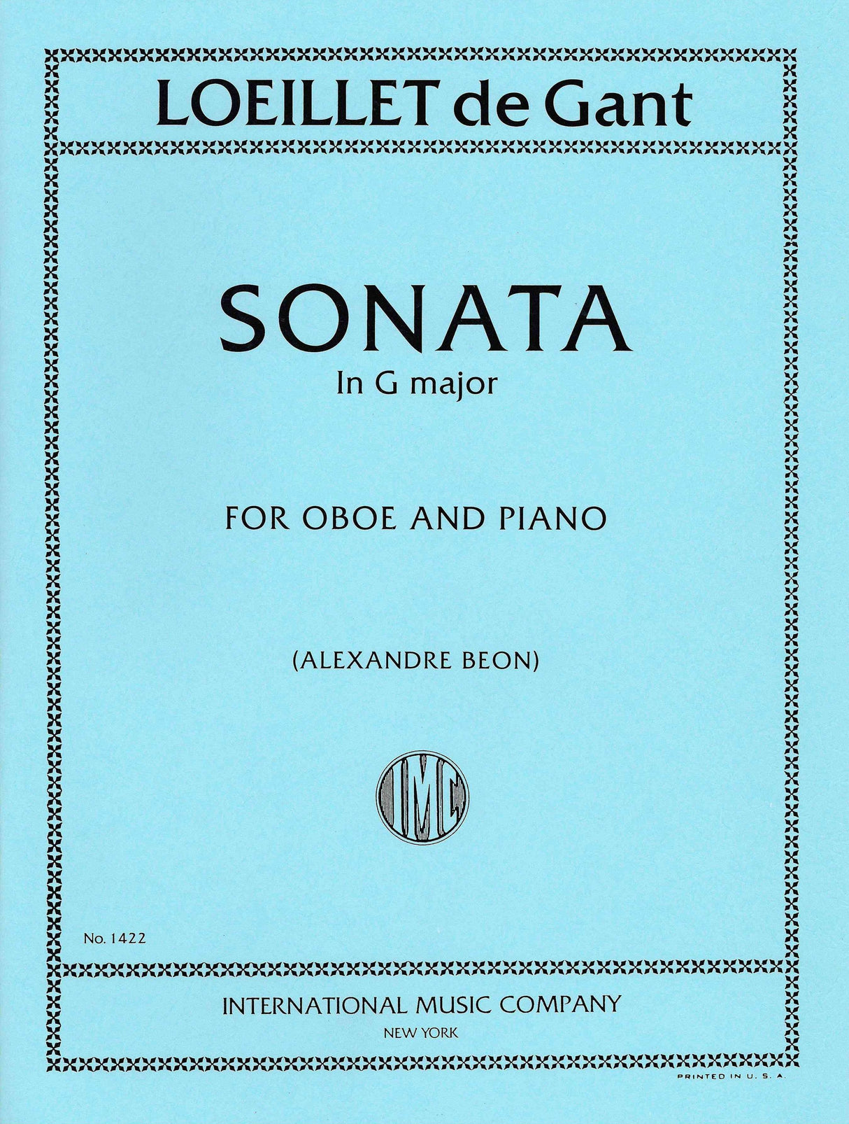 Loeillet: Sonata in G Major for Oboe and Piano