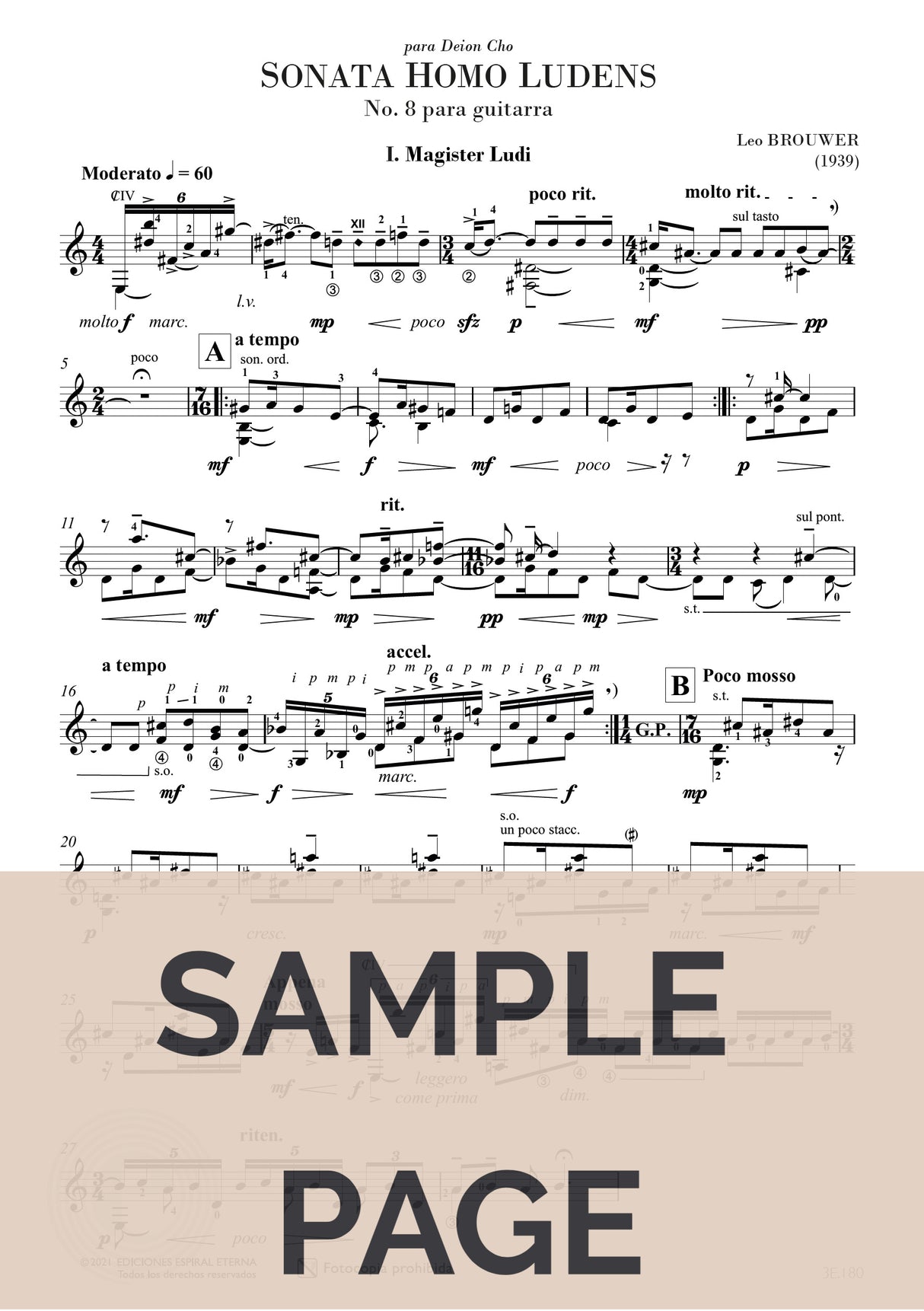 Brouwer: Sonata Homo Ludens No. 8