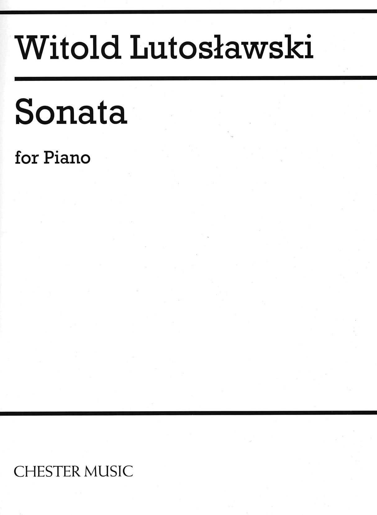 Lutosławski: Piano Sonata