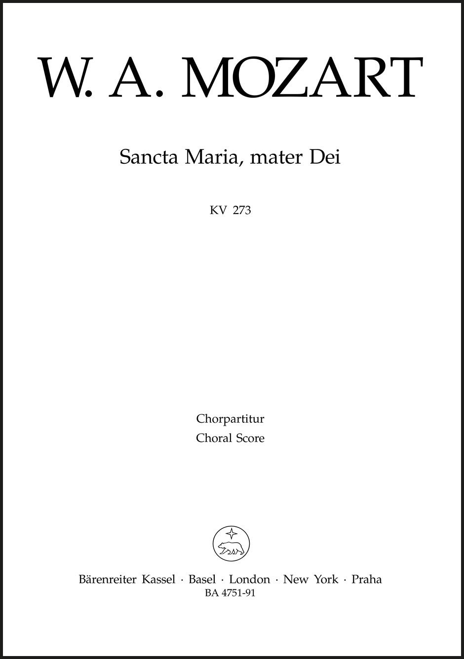 Mozart: Sancta Maria, mater Dei, K. 273