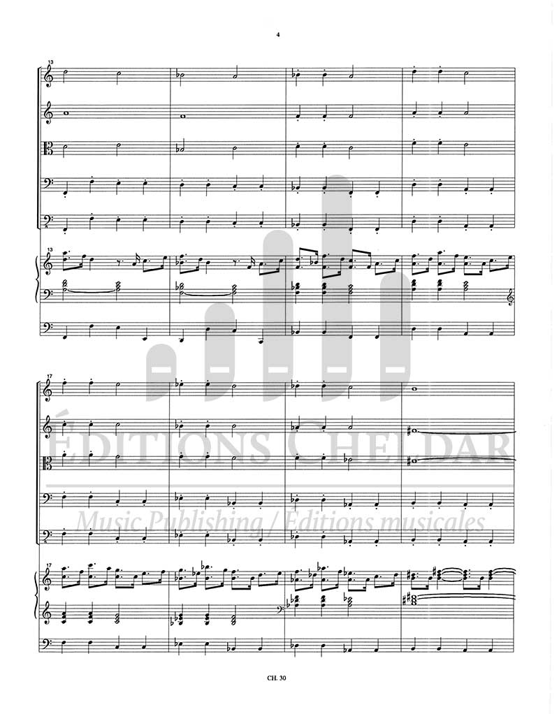 Bédard: Concerto for Organ and String Orchestra