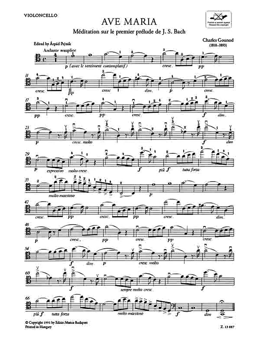 Bach-Gounod: Ave Maria (arr. for cello & piano)