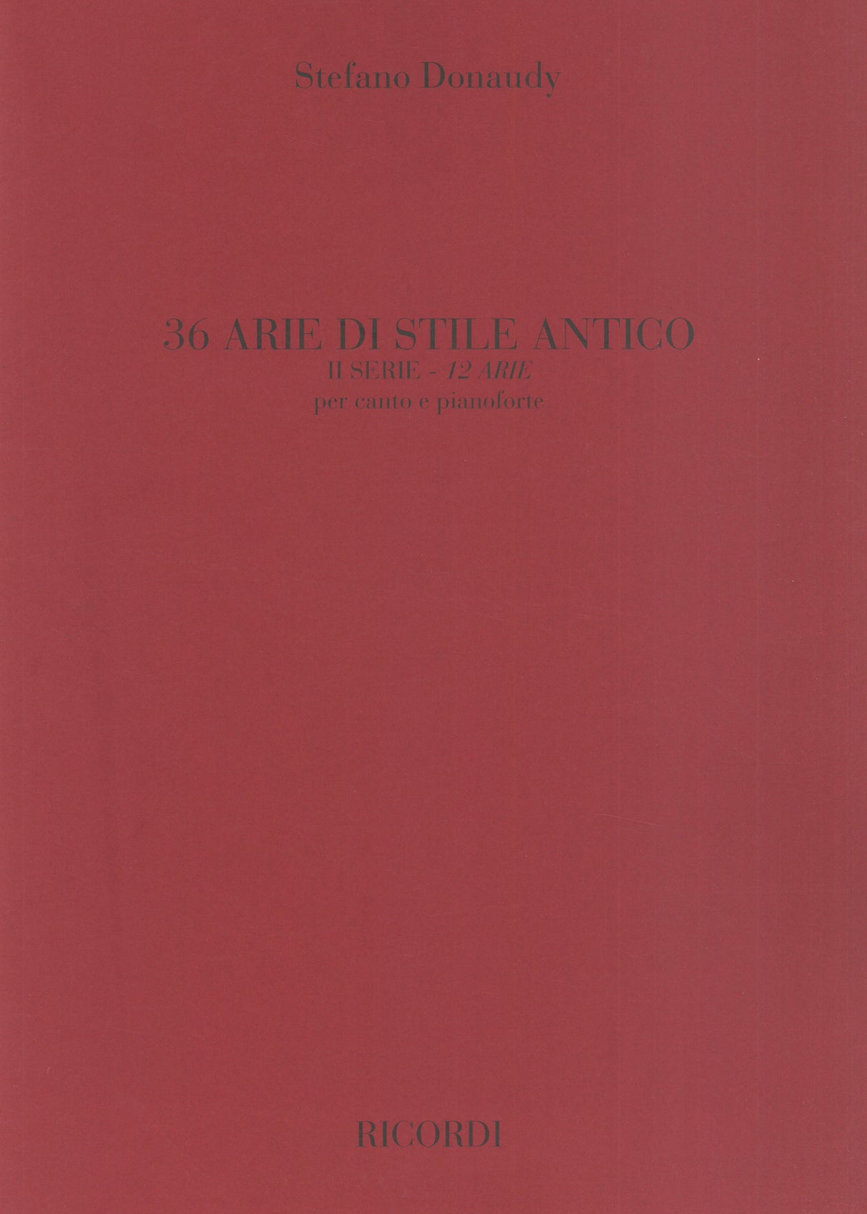 Donaudy: 36 Arie nello stile antico – Volume 2