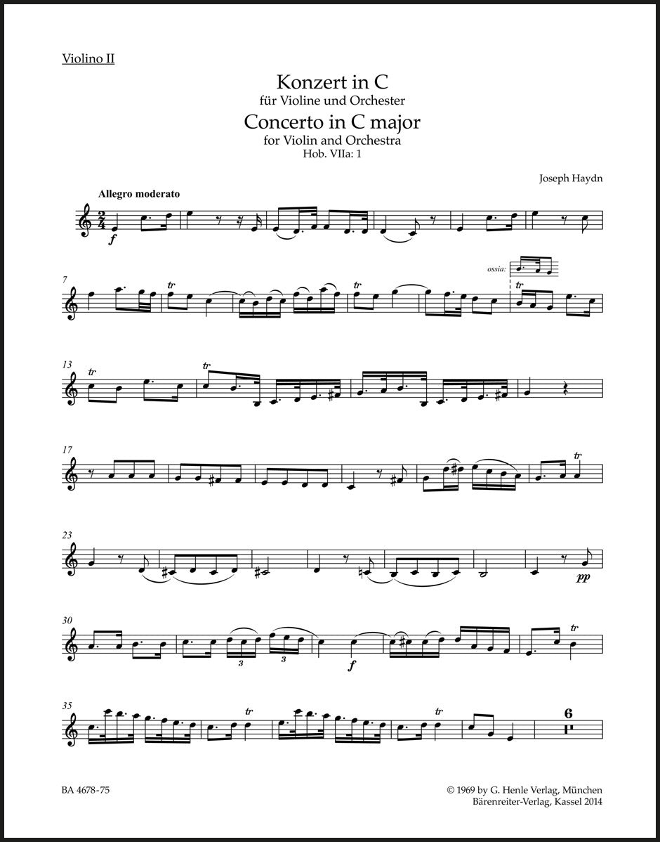 Haydn: Violin Concerto in C Major, Hob. VIIa:1