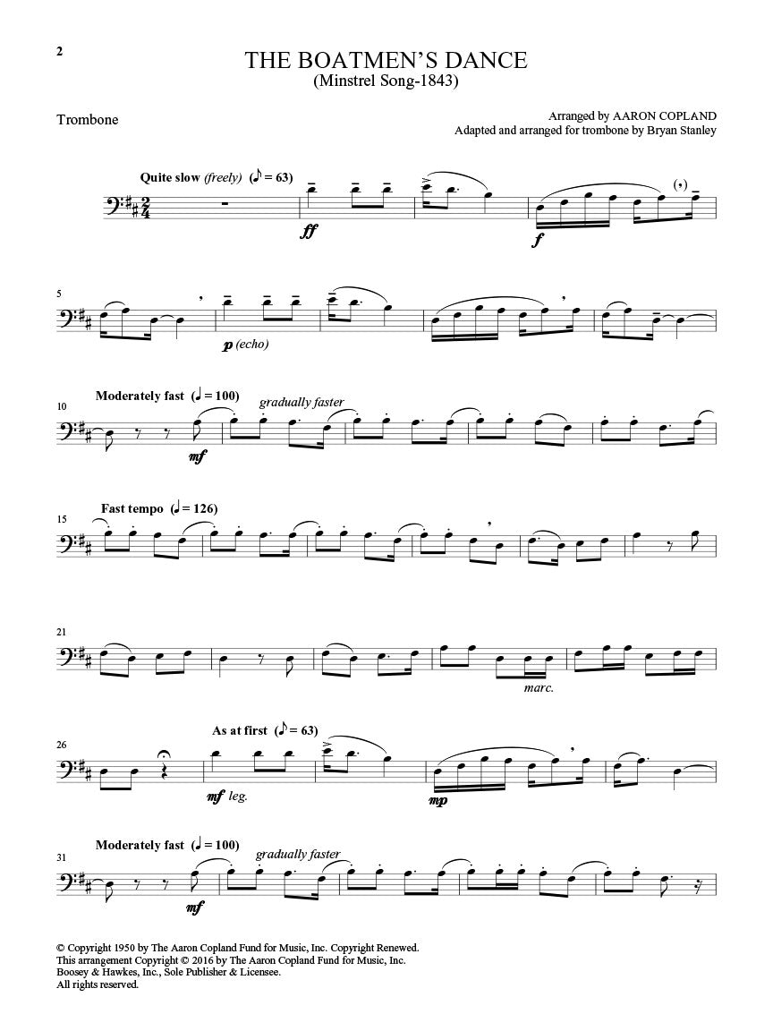 Copland: Old American Songs (arr. for trombone & piano)
