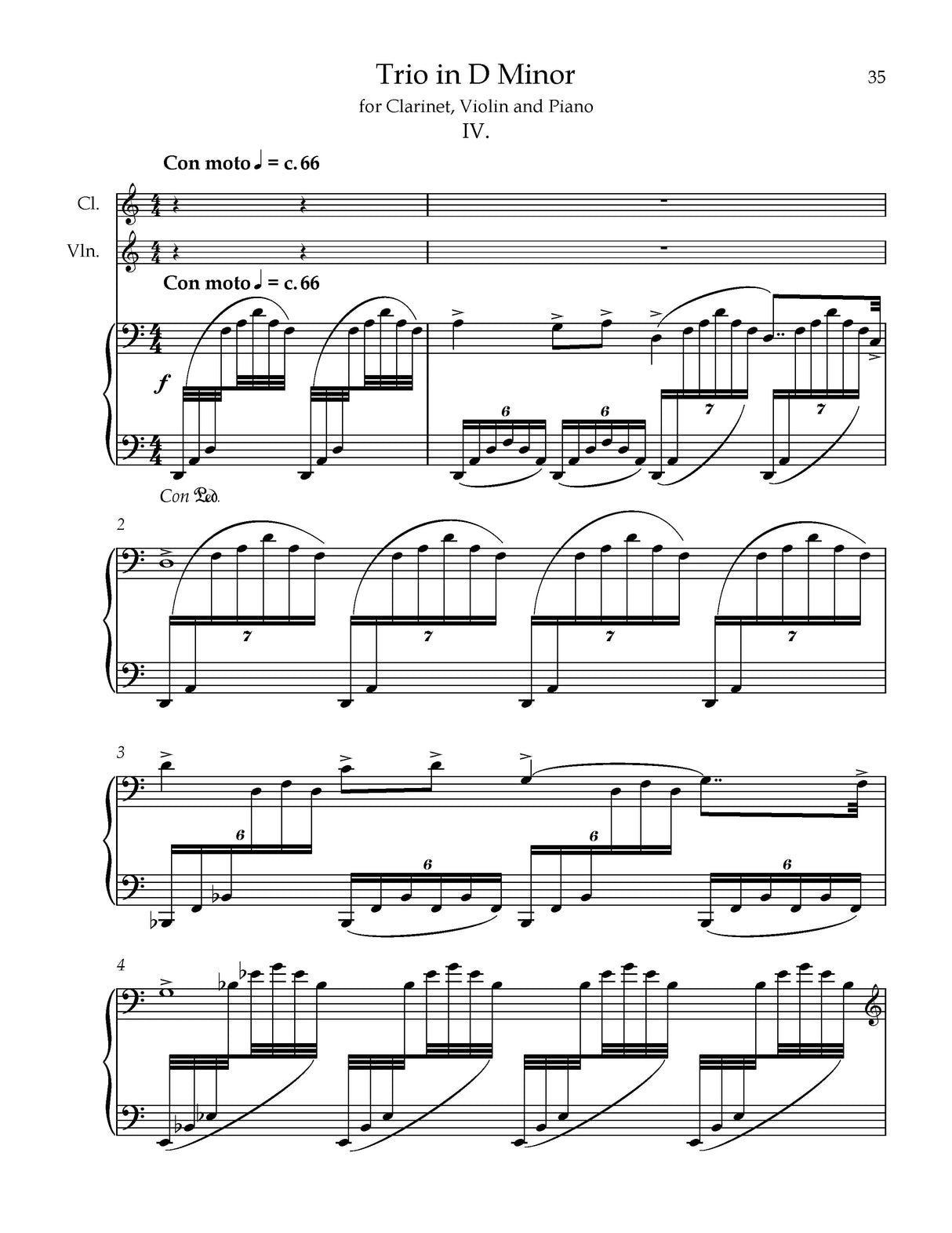 H.L. Adams: Trio in D Minor