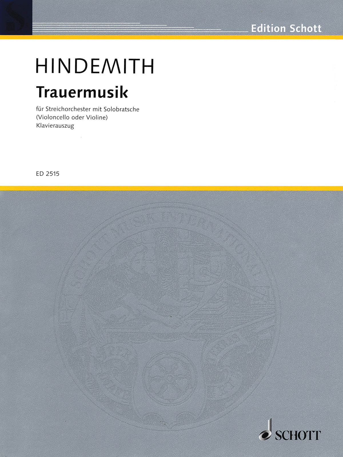 Hindemith: Trauermusik