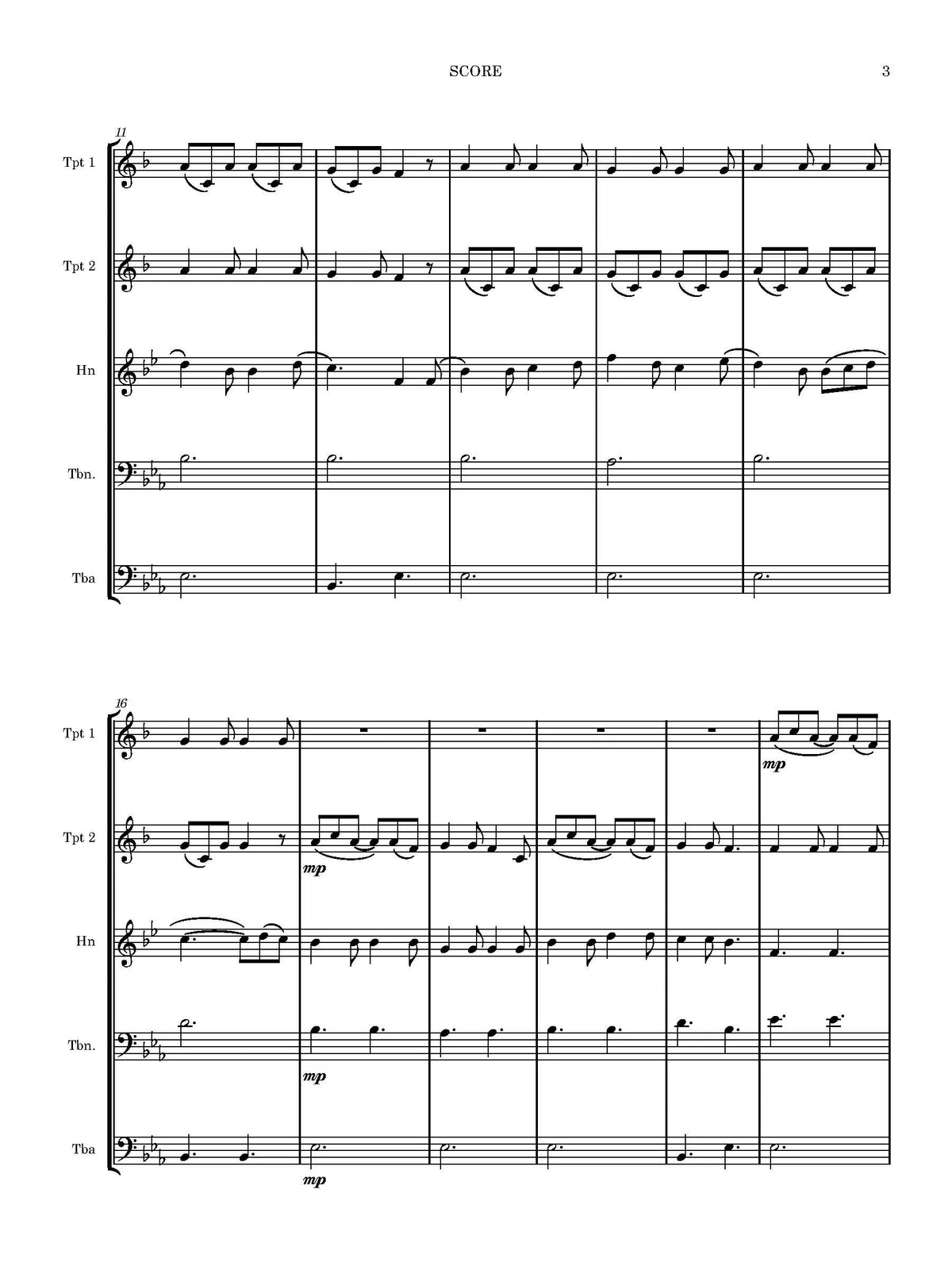 Nishimura: The Sweet Sounds of Snowfall (Version for Brass Quintet)