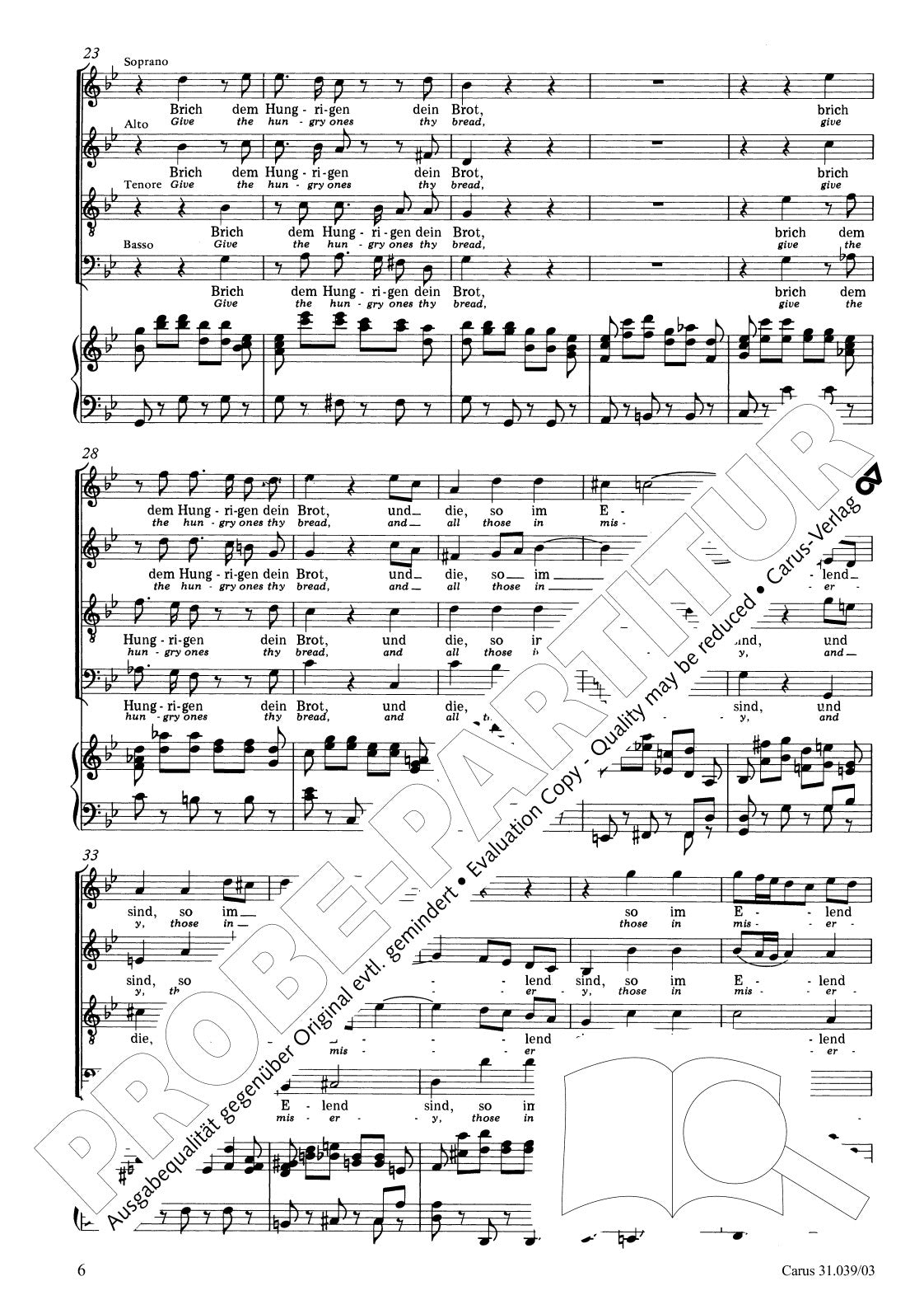 Bach: Brich dem Hungrigen dein Brot, BWV 39