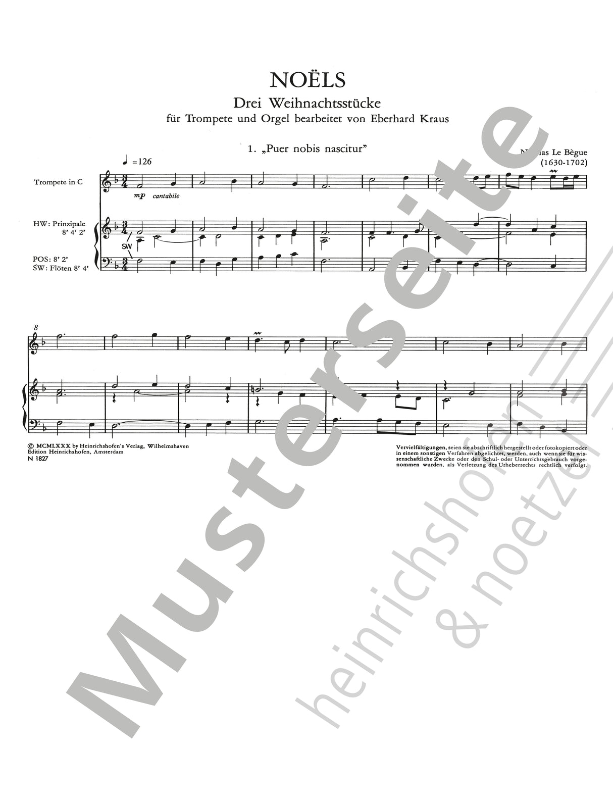 Lebègue: Noëls (3 Christmas Pieces)