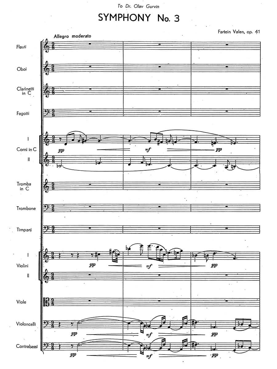 Fartein Valen: Symphony No. 3, Op. 41