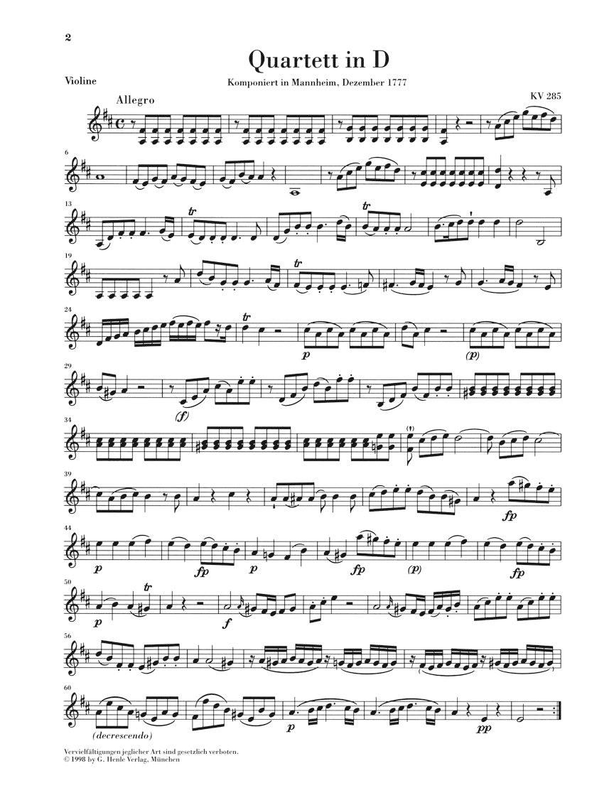 Mozart: Flute Quartets