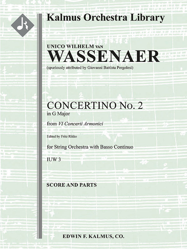 Wassenaer: Concertino No. 2 in G