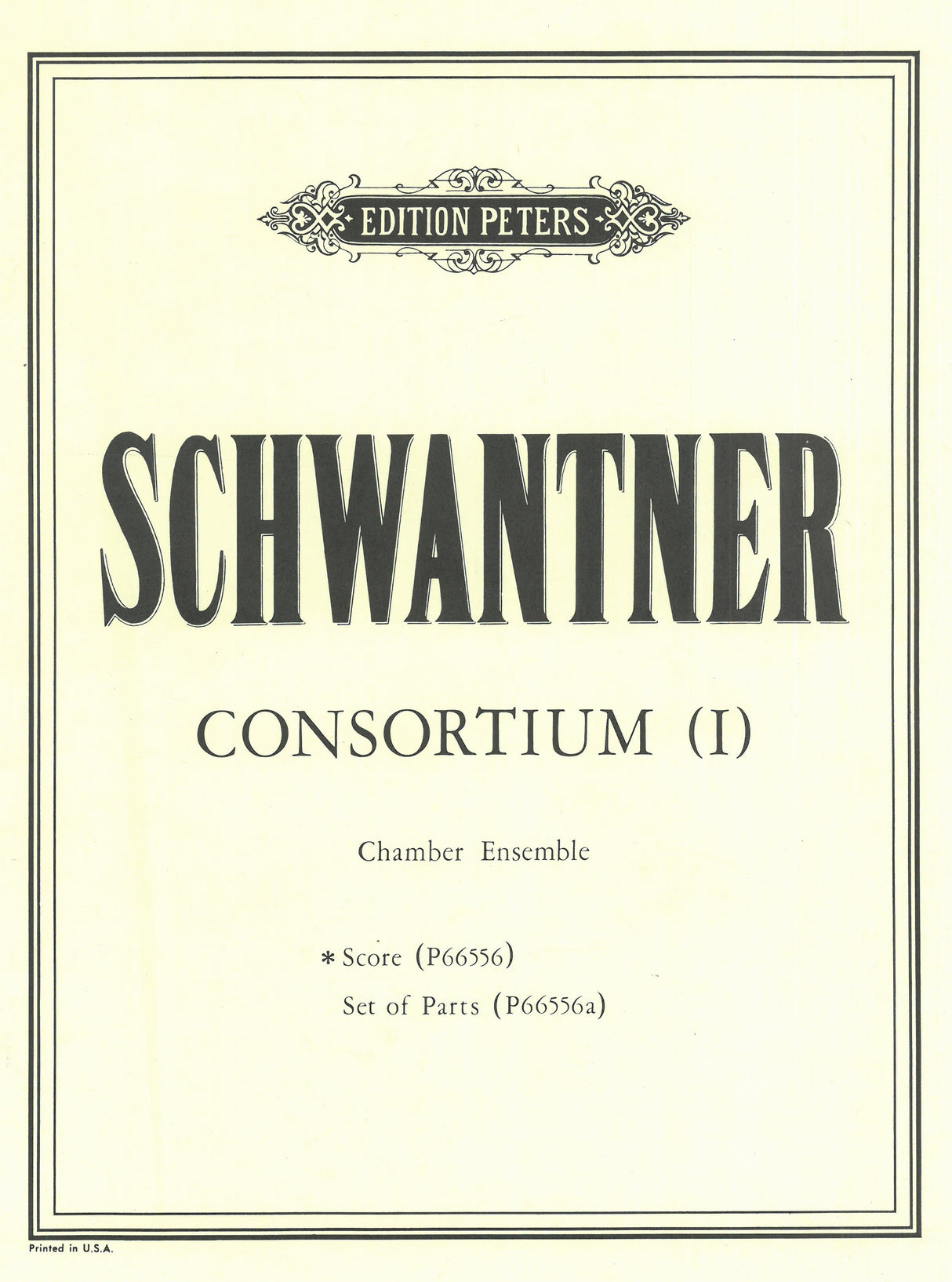 Schwantner: Consortium (I)