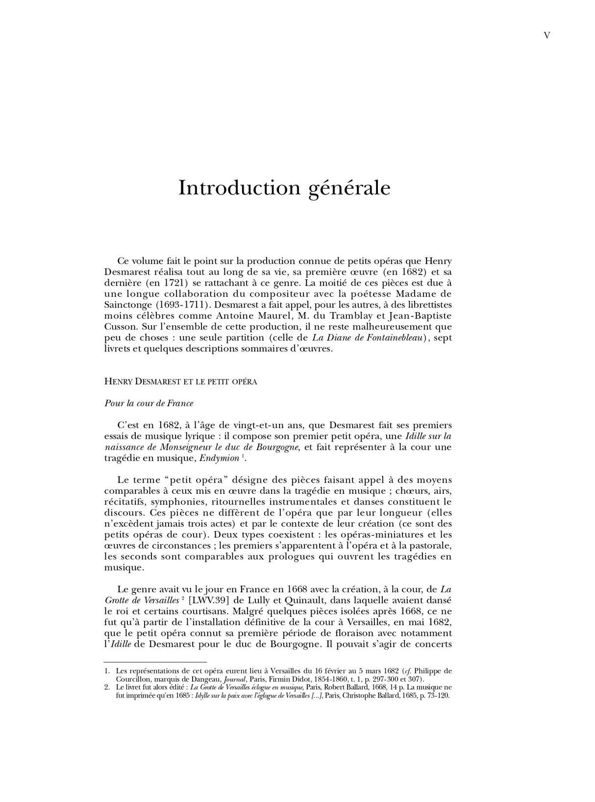 Desmarest: Les Petits opéras