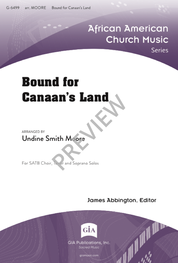 Bound for Canaan's Land (arr. for SATB)