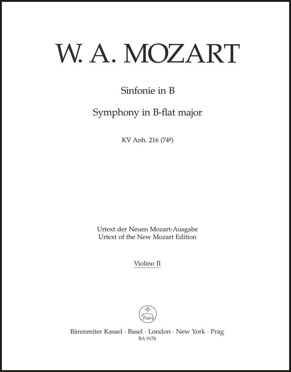 Mozart: Symphony in B-flat Major, K. Anh. 216 (74g)