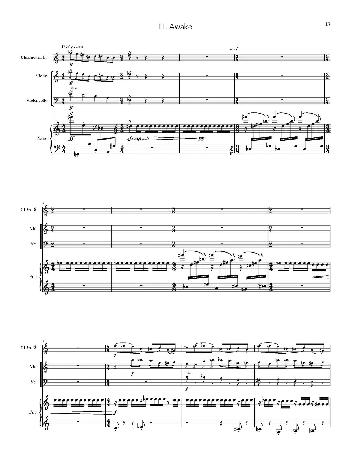 Liptak: Quartet for Clarinet & Piano Trio