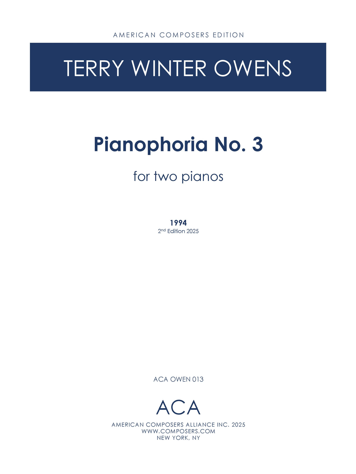 T.W. Owens: Pianophoria No. 3