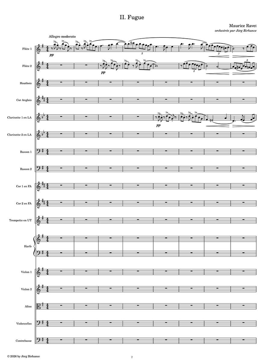Ravel: Fugue & Toccata from "Le Tombeau de Couperin" (arr. for orchestra)