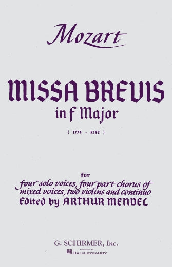 Mozart: Missa brevis in F Major, K. 192