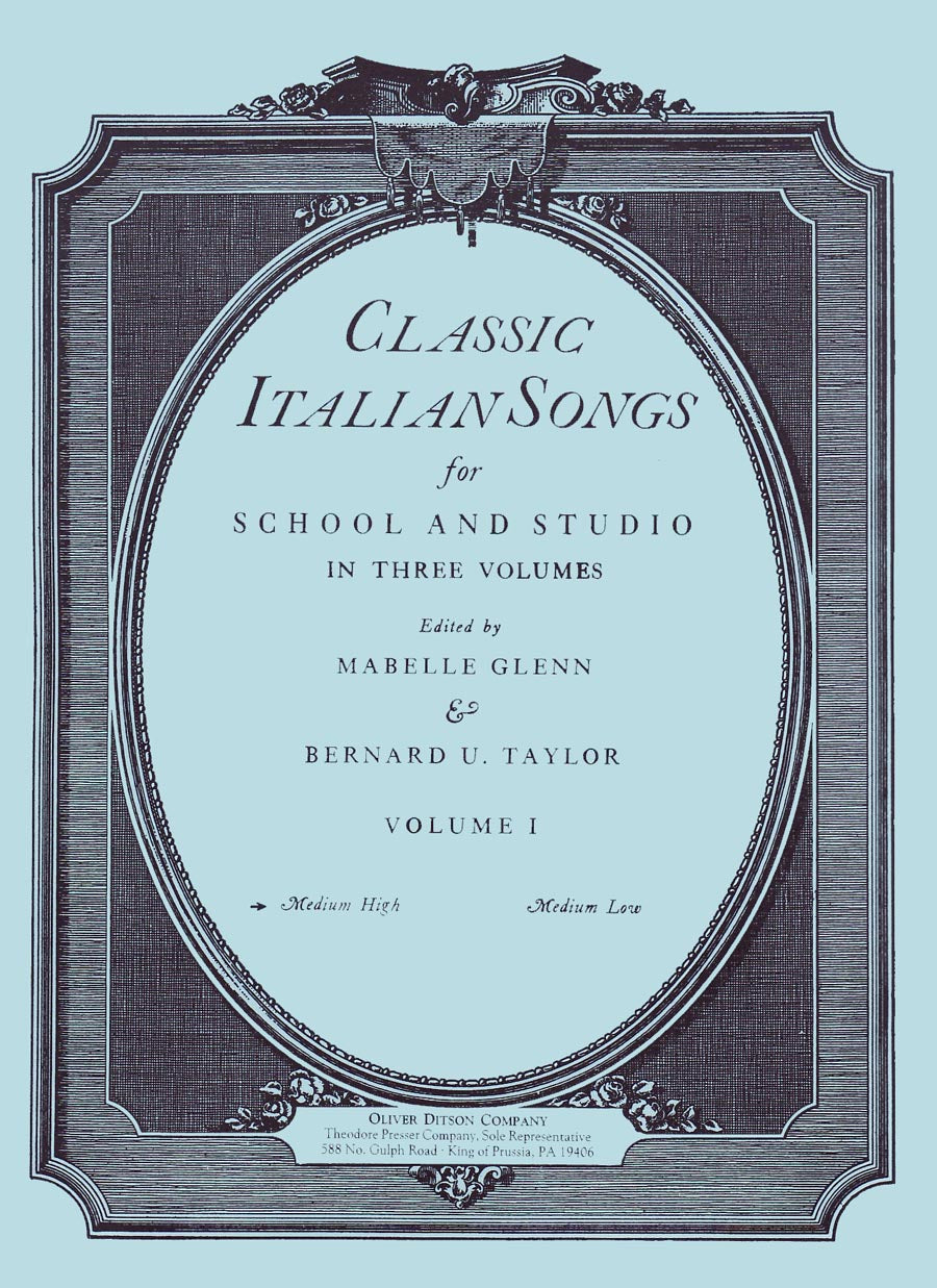 Classic Italian Songs for School and Studio - Volume 1